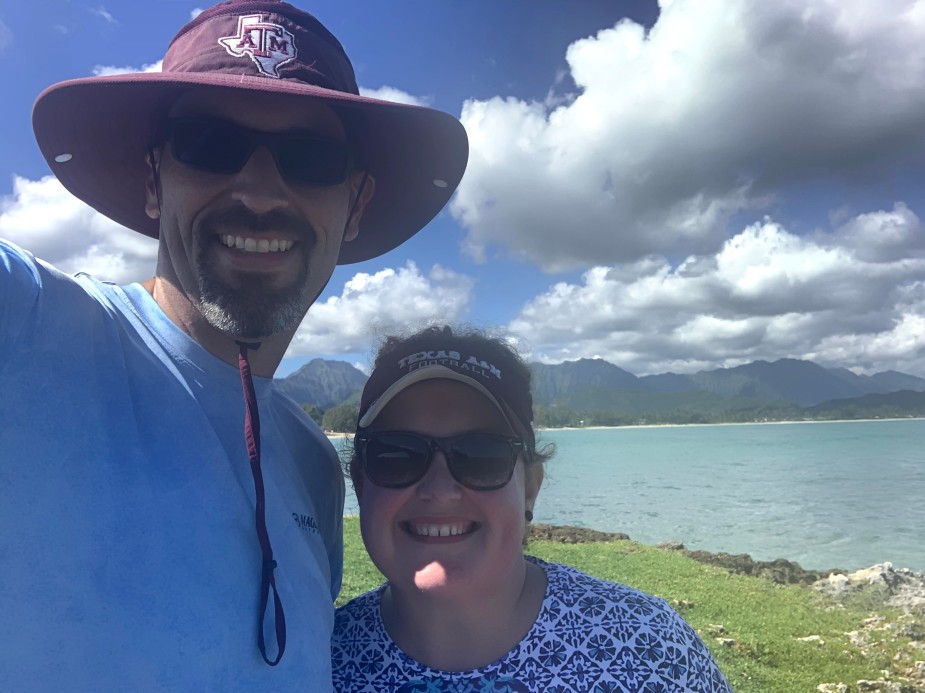 couple on Flat Island off Kailua Beach